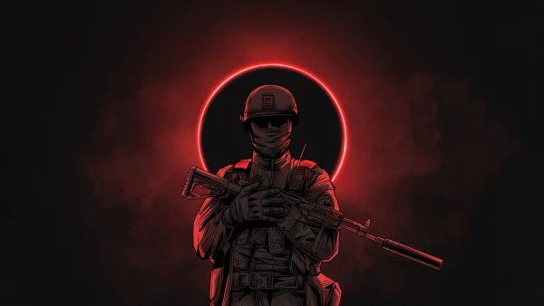 3k士兵壁纸-雇佣兵与枪-简单的背景免费下载「哲风壁纸」