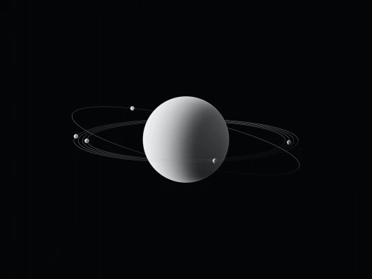 4k空间壁纸 - 行星 - 轨道 - 黑暗的「哲风壁纸」