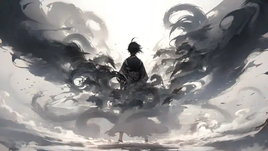 4k少年壁纸 - 插画 - 水墨画风 - wallpaper「哲风壁纸」