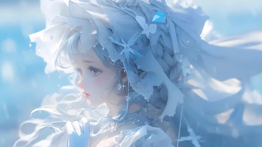 4k插画壁纸 - 冬/出水芙蓉 - 电脑壁纸 - wallpaper「哲风壁纸」