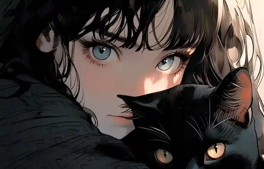 4k女孩壁纸 - 美女 - 黑猫 - 黑猫女孩「哲风壁纸」 4k女孩壁纸 - 美女 - 黑猫 - 黑猫女孩「哲风壁纸」