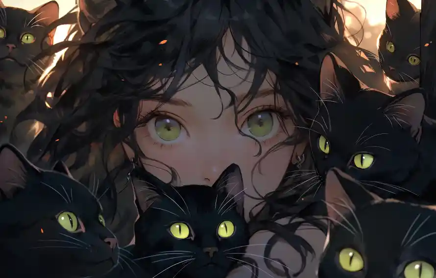 4k女孩壁纸 - 美女 - 黑猫 - 黑猫女孩「哲风壁纸」 4k女孩壁纸 - 美女 - 黑猫 - 黑猫女孩「哲风壁纸」