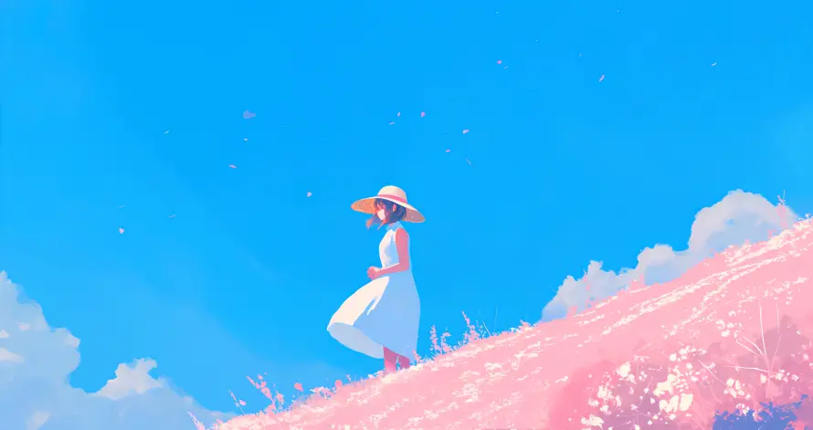 4k粉蓝壁纸 - 风景 - 电脑壁纸 - wallpaper「哲风壁纸」