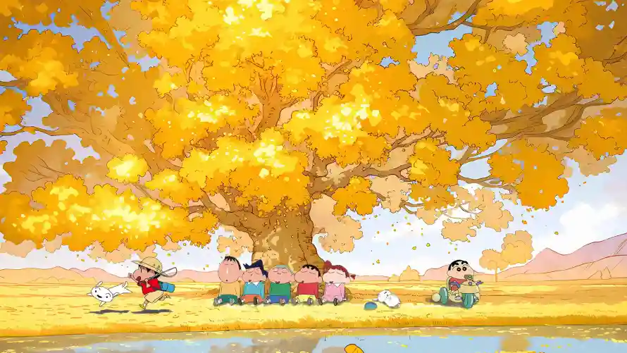 4k秋天壁纸 - 蜡笔小新 - 电脑壁纸 - wallpaper「哲风壁纸」