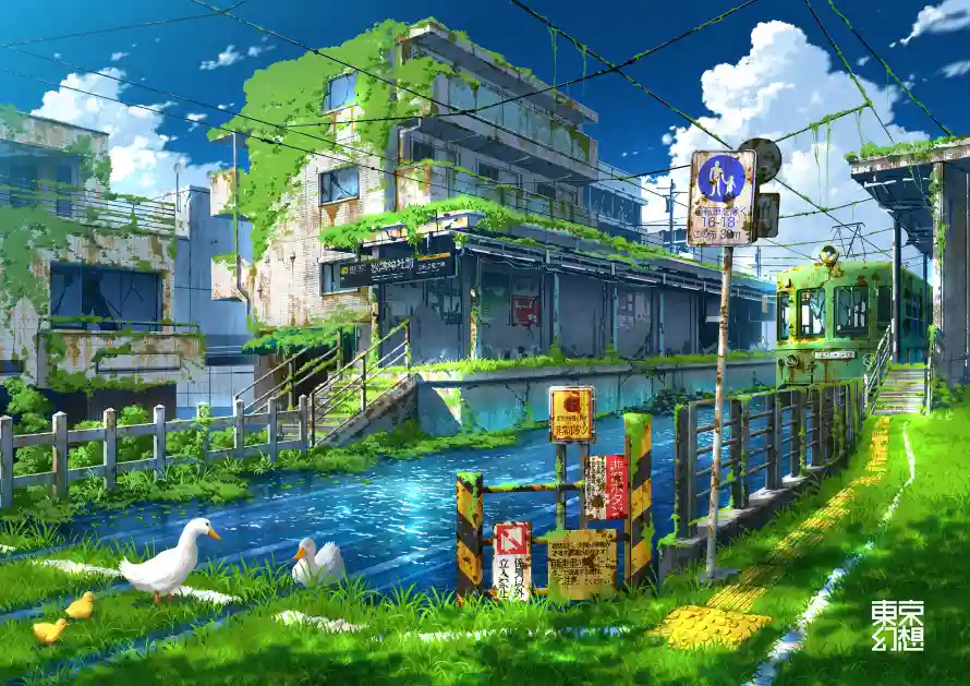 2k东京幻想壁纸-废弃的城市壁纸和-热门的壁纸「哲风壁纸」
