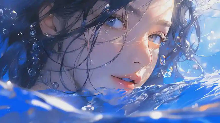 4k动漫壁纸-原画艺术和海洋女孩-免费下载「哲风壁纸」