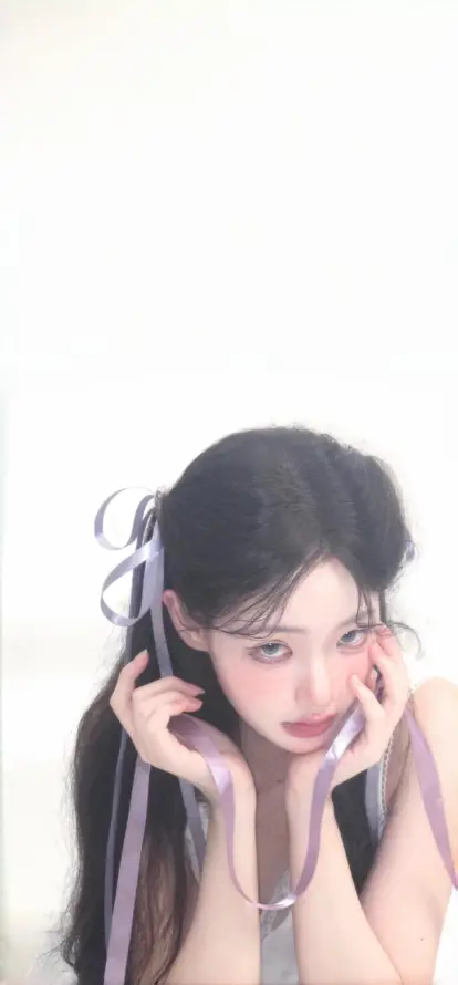 4k丝带壁纸 - 朦胧 - 简约 - 美女「哲风壁纸」