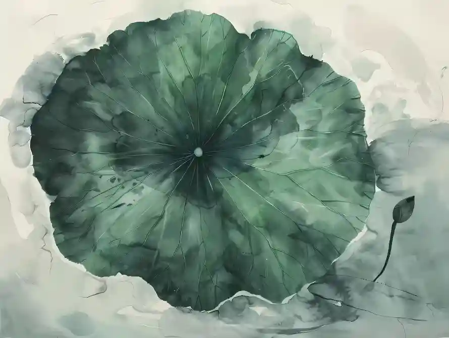4k水墨风壁纸 - 池塘荷叶 - 艺术绘画 - wallpaper「哲风壁纸」