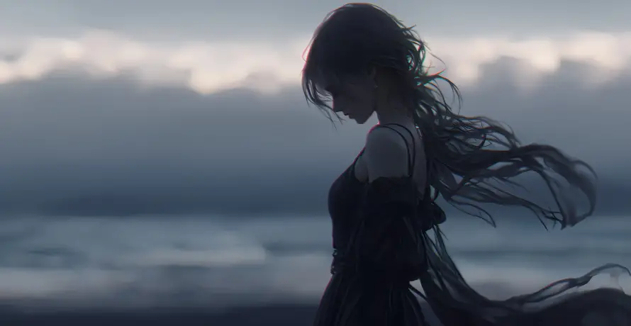 5k少女壁纸-海边与-壁纸分享「哲风壁纸」