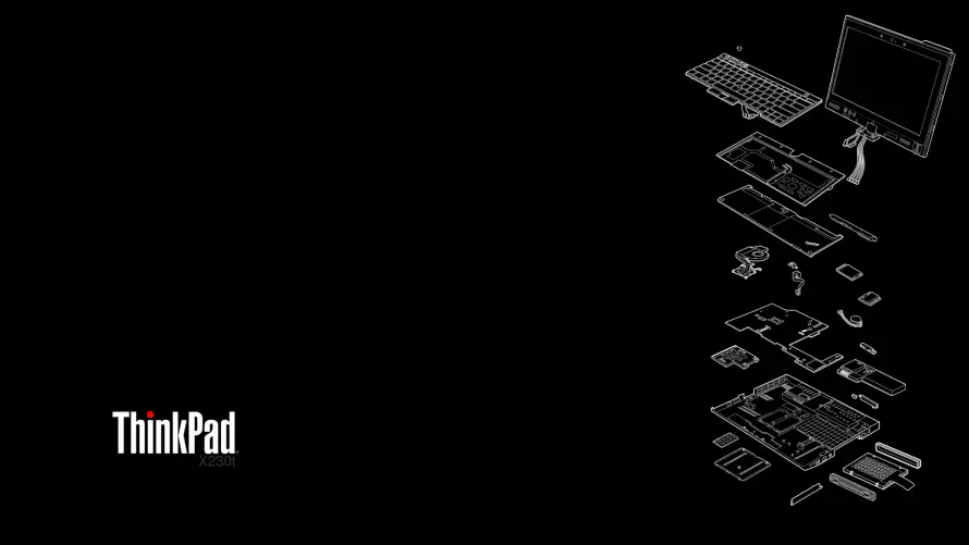 4k小黑壁纸 - ThinkPad - 电脑壁纸 - wallpaper「哲风壁纸」