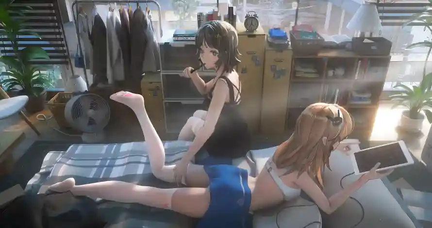 4k双子壁纸 - 居家 - 慵懒少女 - wallpaper「哲风壁纸」 4k双子壁纸 - 居家 - 慵懒少女 - wallpaper「哲风壁纸」