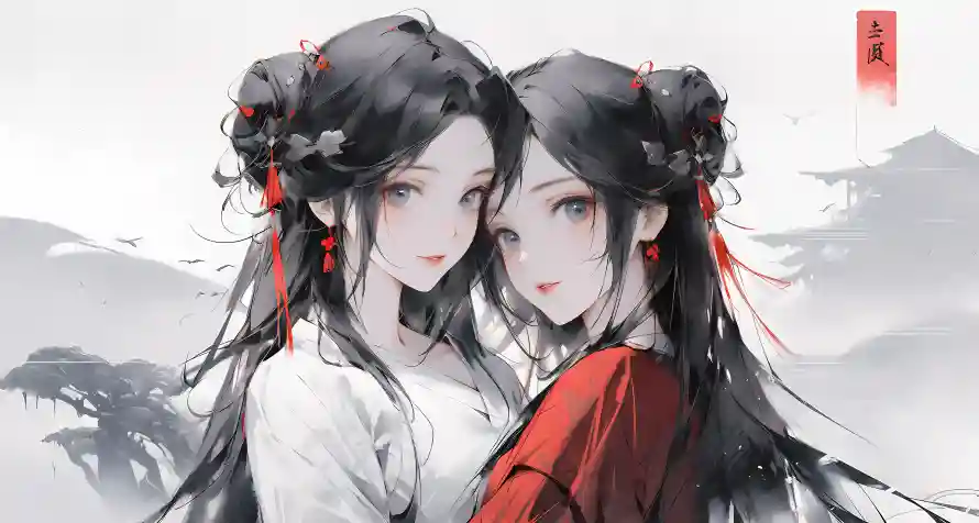 6k双人壁纸-古典背景与古风-古风美女免费下载「哲风壁纸」