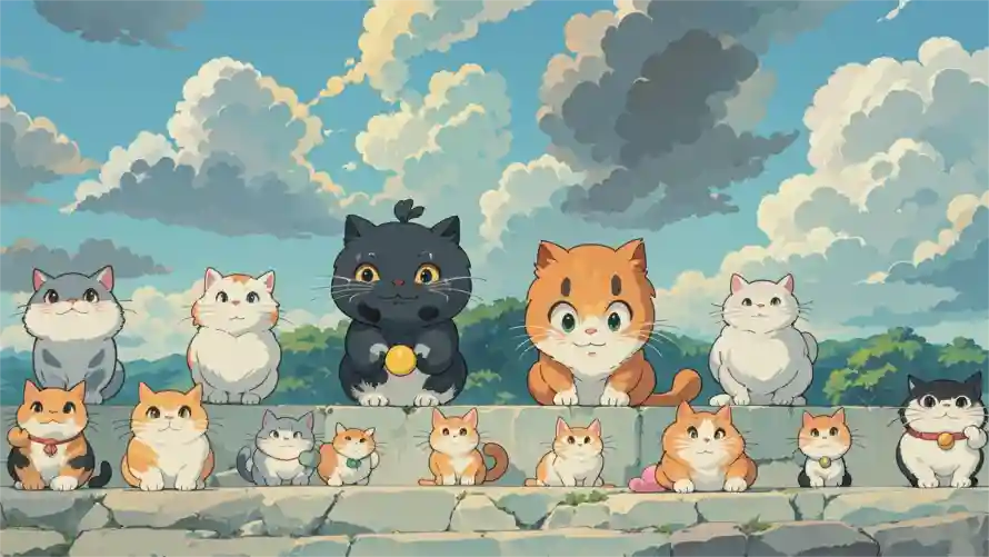 2k可爱壁纸-可爱小猫与小猫-猫咪壁纸免费下载「哲风壁纸」