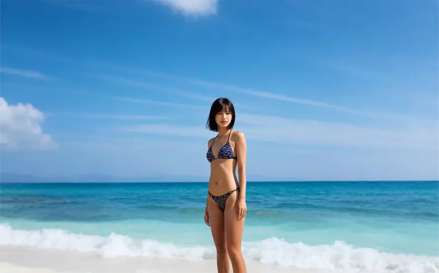 2k沙滩壁纸-今田爱樱和比基尼美女-免费下载「哲风壁纸」