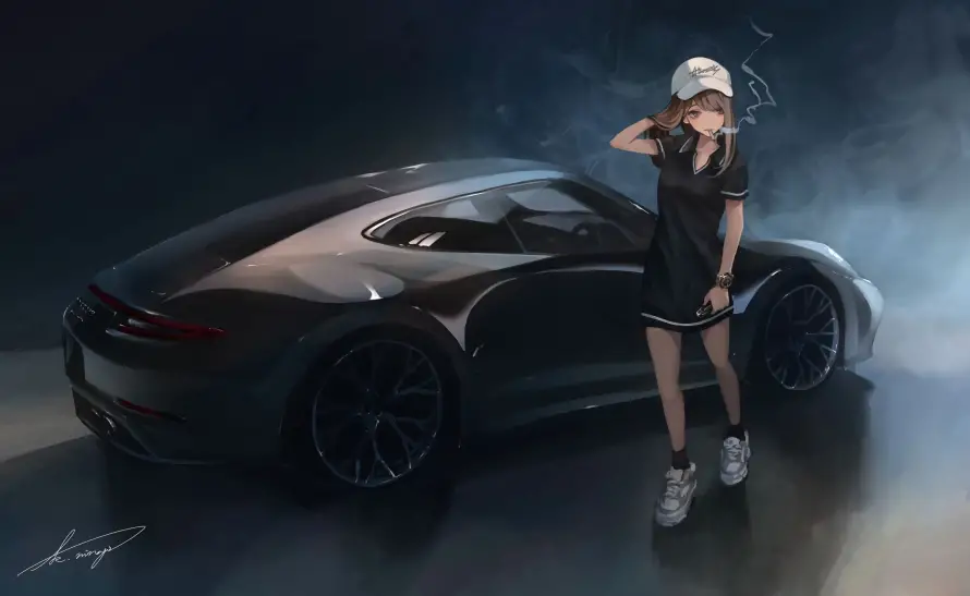 4k时尚壁纸 - 汽车 - 美女 - 跑车「哲风壁纸」