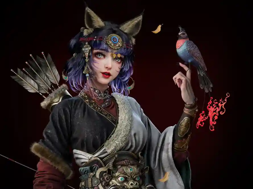 5k游戏壁纸-3D角色壁纸和美型-猫耳少女壁纸推荐「哲风壁纸」