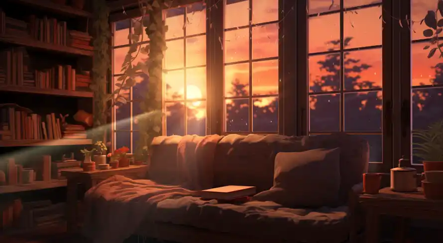 4k书房壁纸 - 书籍 - 夕阳 - 插图「哲风壁纸」 4k书房壁纸 - 书籍 - 夕阳 - 插图「哲风壁纸」