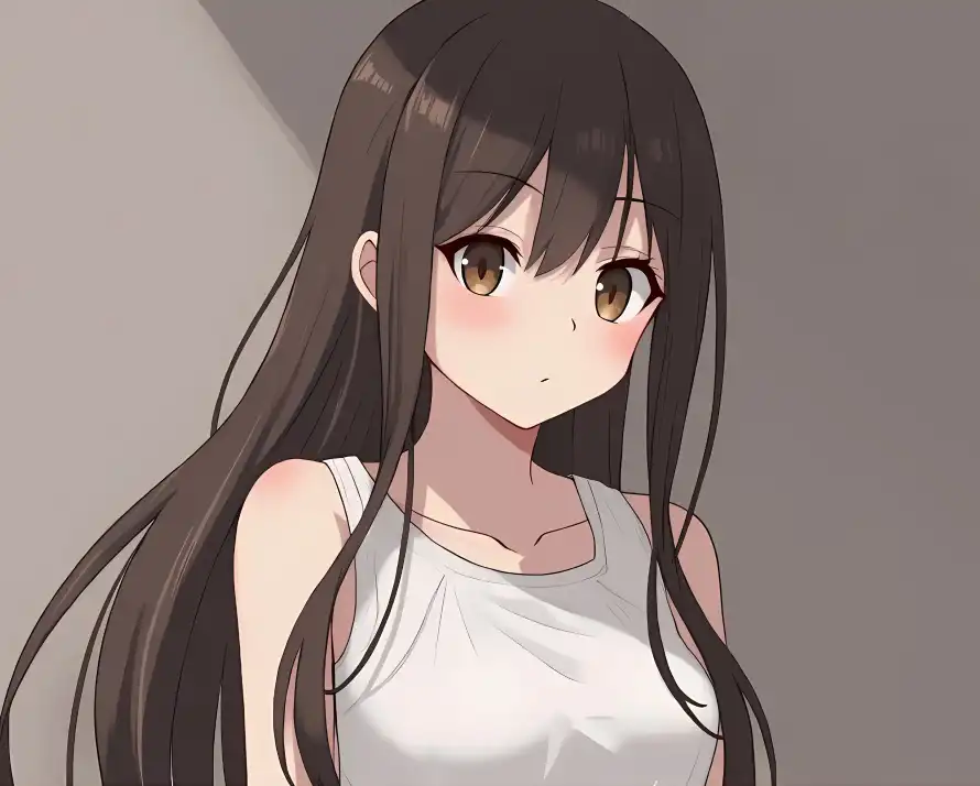 4k萌妹壁纸 - 长发 - 白吊带 - 动漫少女「哲风壁纸」 4k萌妹壁纸 - 长发 - 白吊带 - 动漫少女「哲风壁纸」