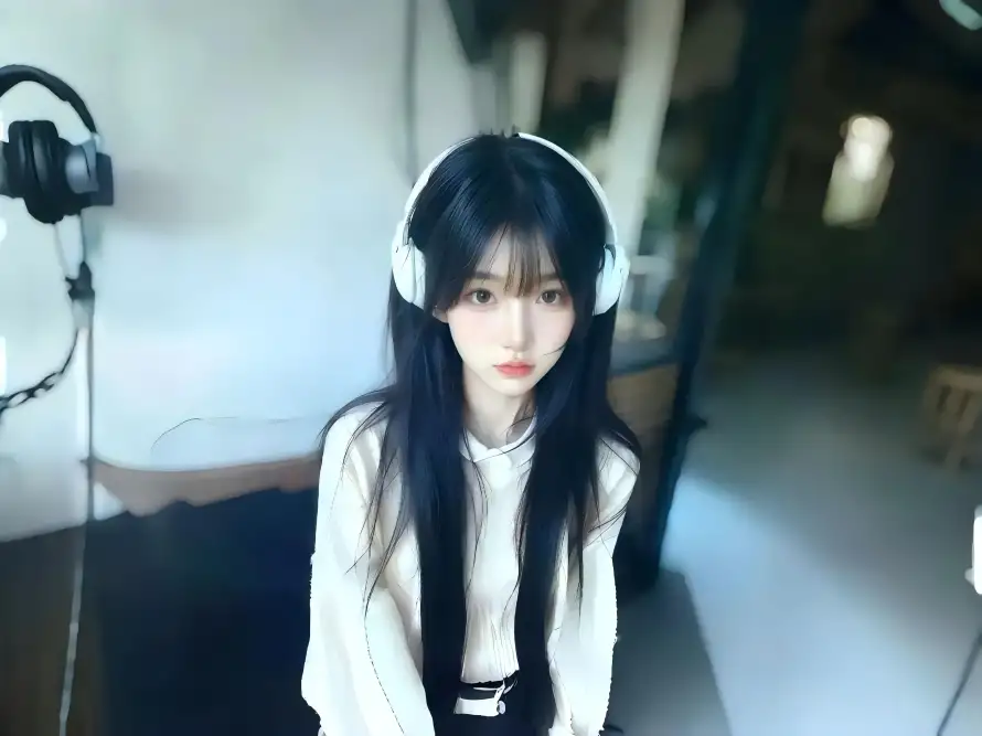 4k少女壁纸-唯美风 - 清新-耳机少女壁纸分享「哲风壁纸」
