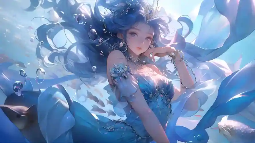 4k动漫壁纸 - 梦幻 - 海底 - 美人鱼「哲风壁纸」