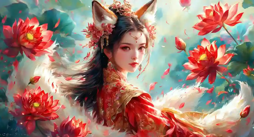 4k古风壁纸 - 梦幻 - 狐耳 - 神话「哲风壁纸」 4k古风壁纸 - 梦幻 - 狐耳 - 神话「哲风壁纸」