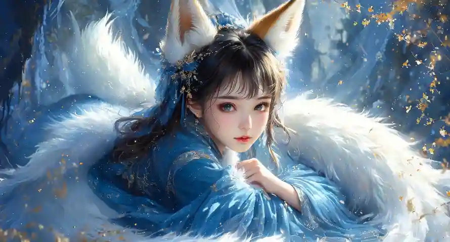 2k梦幻壁纸-九尾狐壁纸和美女-壁纸分享「哲风壁纸」