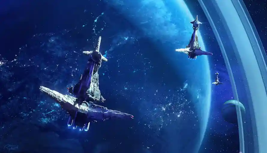 4k宇宙场景壁纸 - 科幻飞船 - Lacoste - 拉斐尔·拉科斯特「哲风壁纸」
