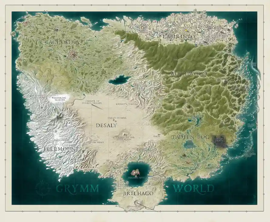 3k地理背景壁纸-奇幻地图壁纸和幻想风格-探险地图「哲风壁纸」