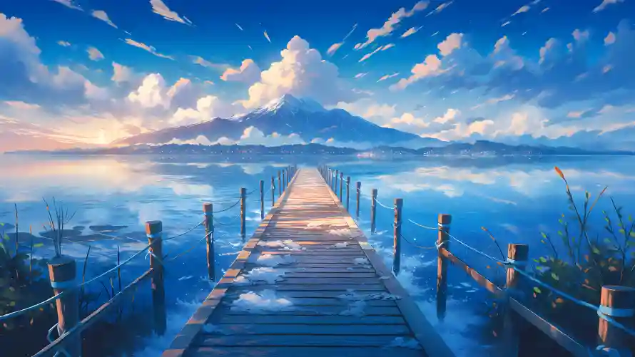 4k富士山壁纸 - 海 - 木栈道 - 海边风景「哲风壁纸」 4k富士山壁纸 - 海 - 木栈道 - 海边风景「哲风壁纸」