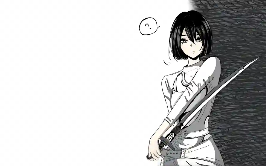 5k动漫壁纸-少女插画与持刀少女-酷炫形象「哲风壁纸」