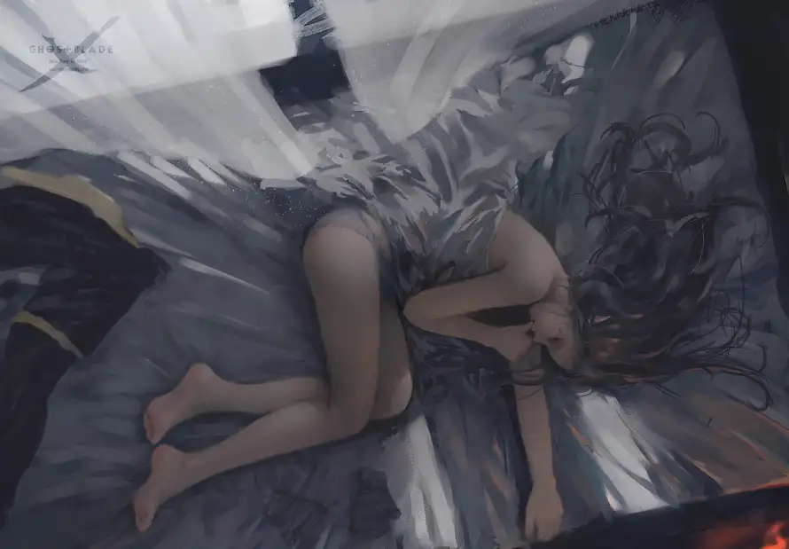 3k简约壁纸-暗黑风 - WLOP-人物背景「哲风壁纸」