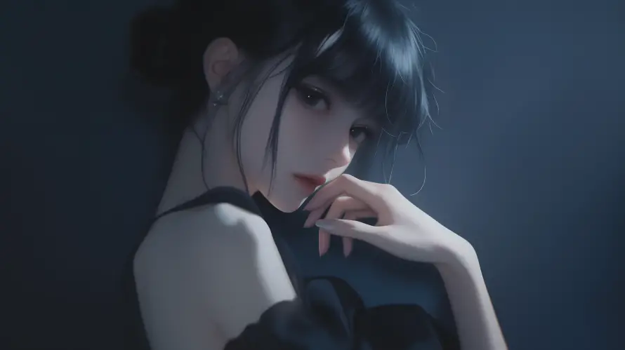 3k少女壁纸-暗黑风和黑色系-人物壁纸热门的壁纸「哲风壁纸」