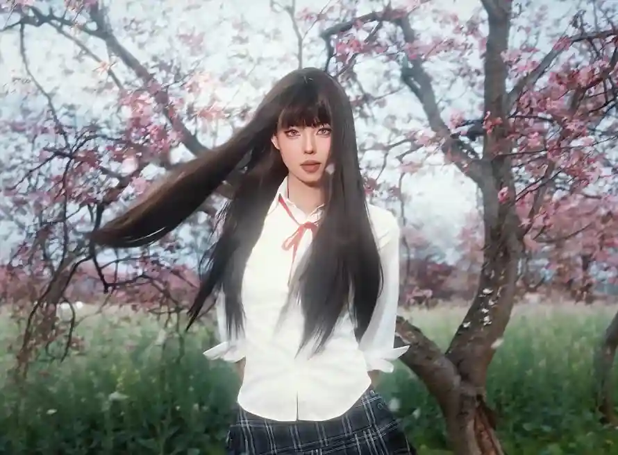 4k美女壁纸 - 长发 - 校园风 - 樱花树「哲风壁纸」 4k美女壁纸 - 长发 - 校园风 - 樱花树「哲风壁纸」