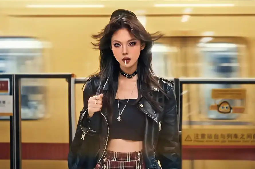 3k地铁壁纸-氛围感 - 美女-壁纸推荐「哲风壁纸」