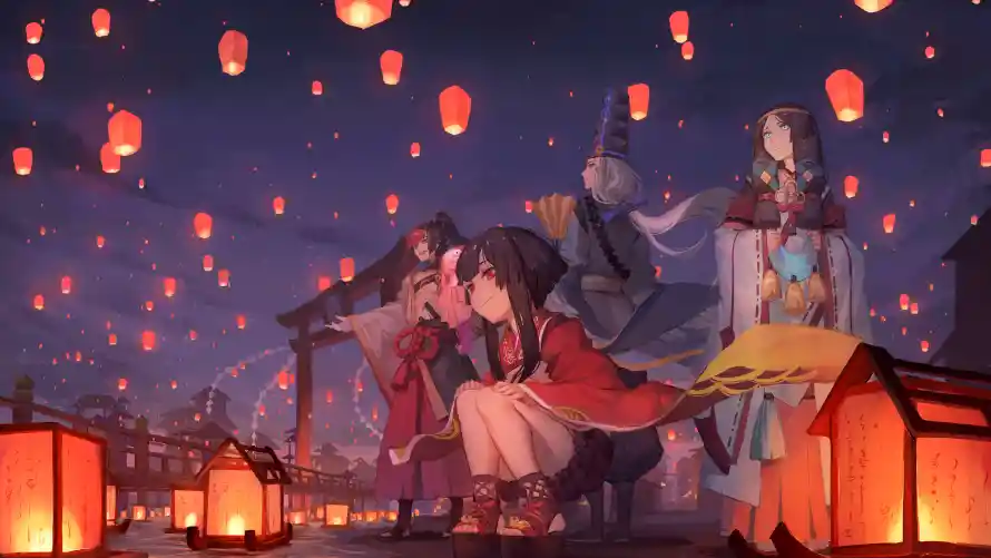 4k人物壁纸 - 动漫 - 场景 - 夜景「哲风壁纸」