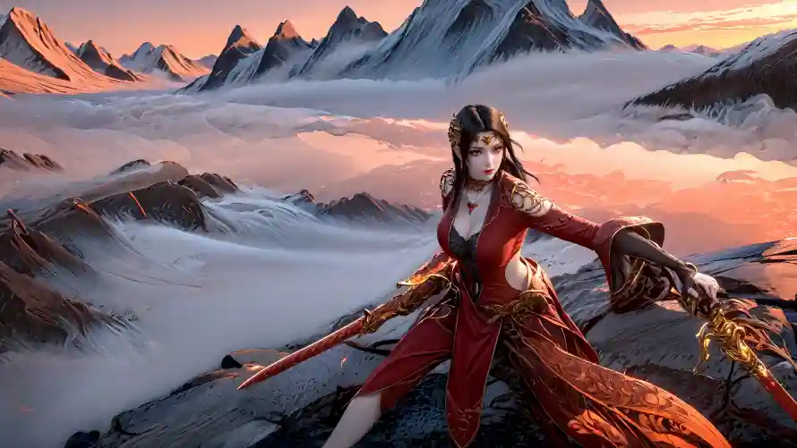 4k玄幻壁纸-美杜莎和人物形象-斗破苍穹「哲风壁纸」
