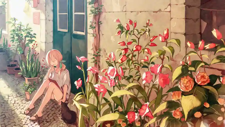 4k动漫壁纸 - 场景 - 少女 - 背景「哲风壁纸」
