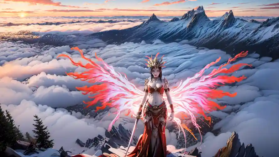 4k美杜莎壁纸 - 云海场景 - 斗破苍穹 - 玄幻角色「哲风壁纸」