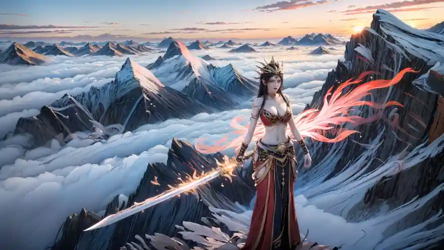 4k人物壁纸 - 火焰 - 玄幻 - 雪山「哲风壁纸」 4k人物壁纸 - 火焰 - 玄幻 - 雪山「哲风壁纸」