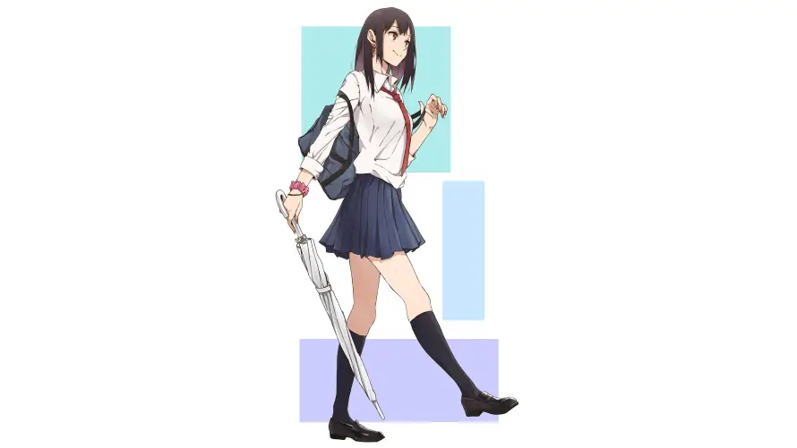 4kjk壁纸 - 动漫 - 持伞 - jk少女「哲风壁纸」