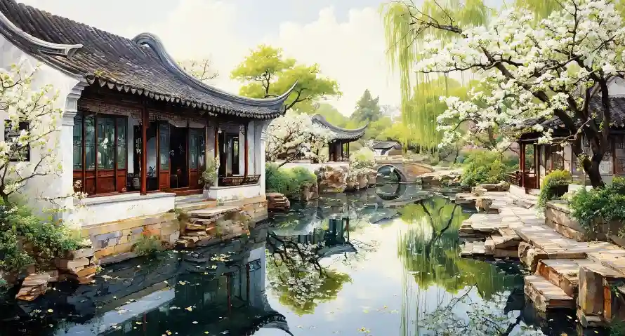2k绝美壁纸-中式园林 - 美景-园林景观免费下载「哲风壁纸」