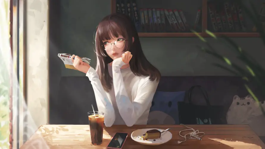 4k动漫壁纸 - 少女 - 猫咪 - 美女「哲风壁纸」