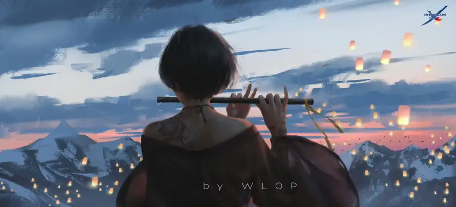 2k吹奏壁纸-WLOP和背影-壁纸推荐「哲风壁纸」