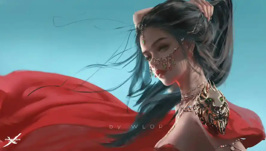2k插画壁纸-WLOP与风曳-动漫人物免费下载「哲风壁纸」