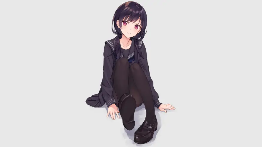 4k动漫壁纸 - 少女 - 背景 - 黑色系「哲风壁纸」