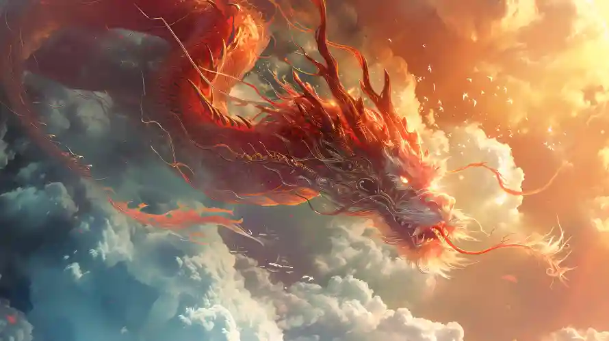 4kAI壁纸 - 云端 - 幻想 - 神兽「哲风壁纸」