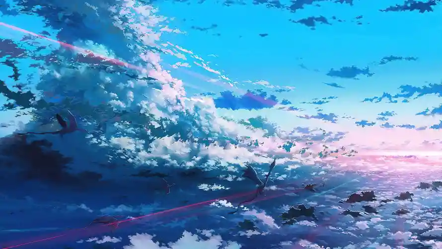 4k动漫壁纸 - 蓝天 - 风景 - 动漫元素「哲风壁纸」