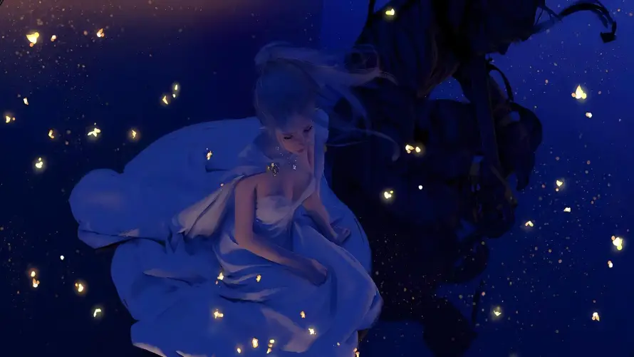 4k信念壁纸 - 星空 - 人物形象 - 婉婉而我「哲风壁纸」