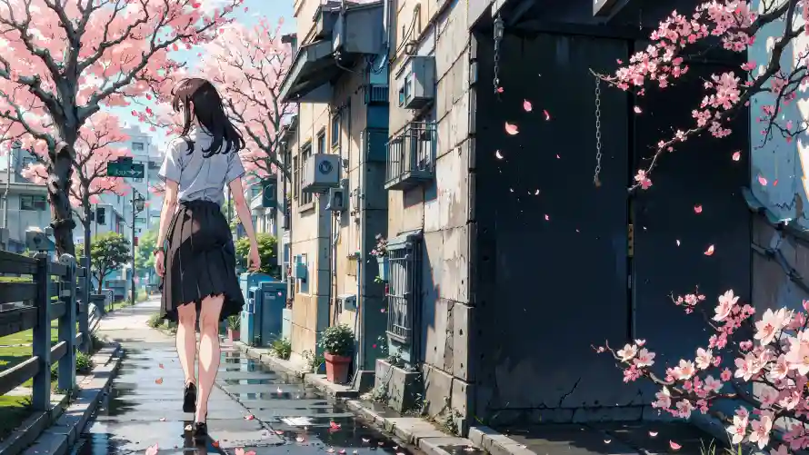 4kAI壁纸-动漫风与少女-AI少女壁纸推荐「哲风壁纸」
