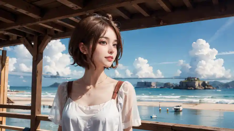 4kAI壁纸-AI美女与木屋-美女形象壁纸推荐「哲风壁纸」